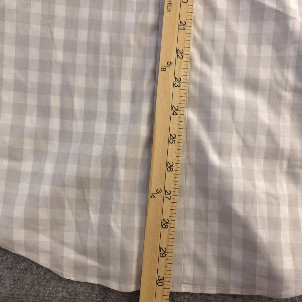 J Crew Flex Wrinkle Free Shirt Medium Slim Fit 15 15.5 Gray Plaid Long‎ Sleeve